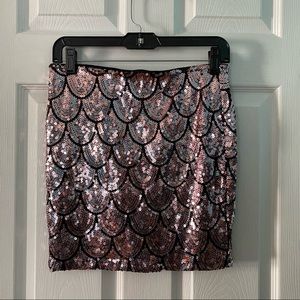 EUC sequined mini skirt
